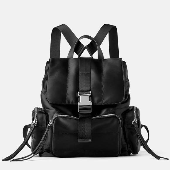 zara quilted backpack